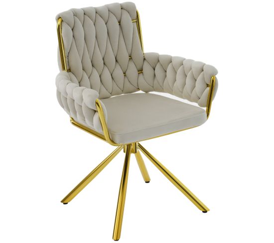 Chaise Beige En Velours