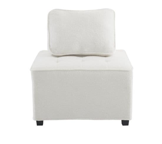 1 Fauteuil fixe Avec oreiller Peut Être Librement Combiné Blanc