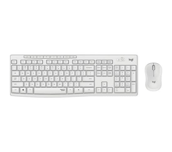 Clavier Mk295 Silent Wireless Combo Clavier Rf Sans Fil Qwertz Allemand Blanc