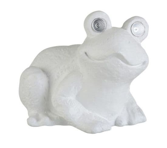 Statuette Déco "grenouille Assise" 37cm Blanc