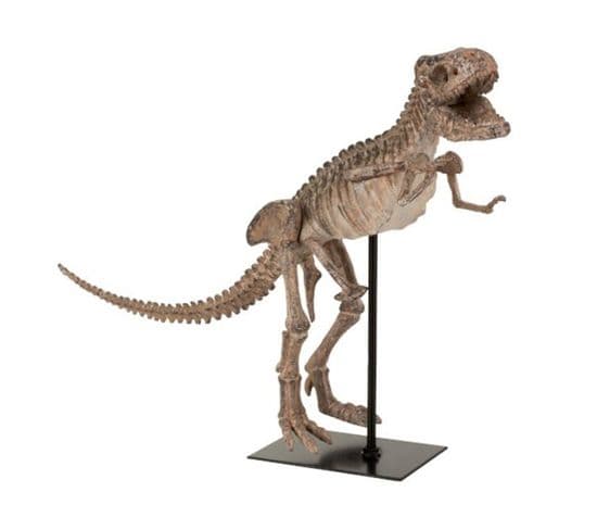 Statuette Déco Sur Pied "dino T-rex" 47cm Marron