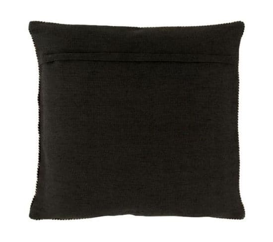 Coussin Carré Déco "miroir" 45x45cm Noir