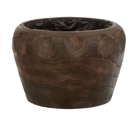 Cache-pot En Bois "thibo" 24cm Marron