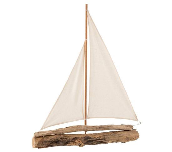 Voilier Déco "bois Flotté" 77cm Naturel