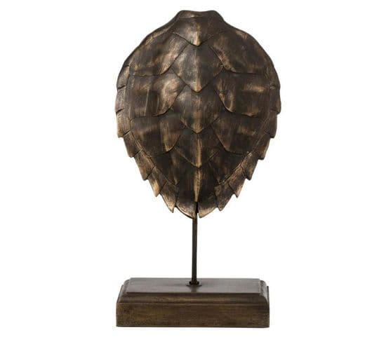 Statuette Déco "carapace De Tortue" 35cm Bronze