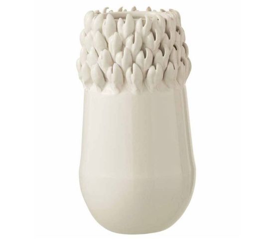 Vase Déco En Céramique "ibiza" 27cm Blanc