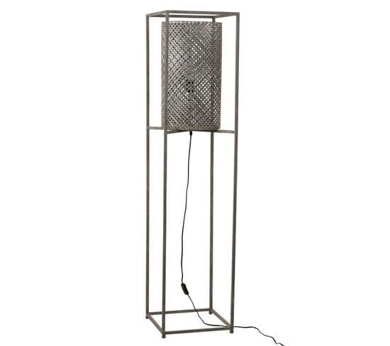 Lampadaire Design "ajouré" 132cm Gris