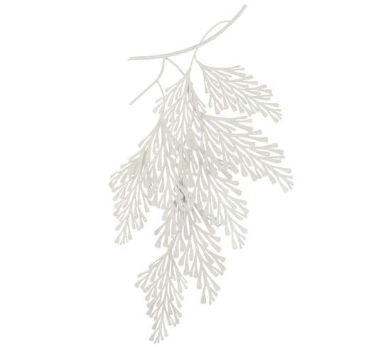 Décoration Murale "feuilles Branches" 95cm Blanc