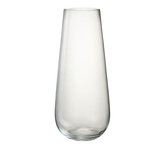 Vase Design En Verre "lyna" 60cm Transparent