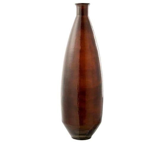 Vase Design En Verre "cuiso" 81cm Marron Foncé