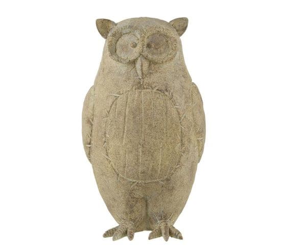 Statuette Déco "hibou" 35cm Marron Clair