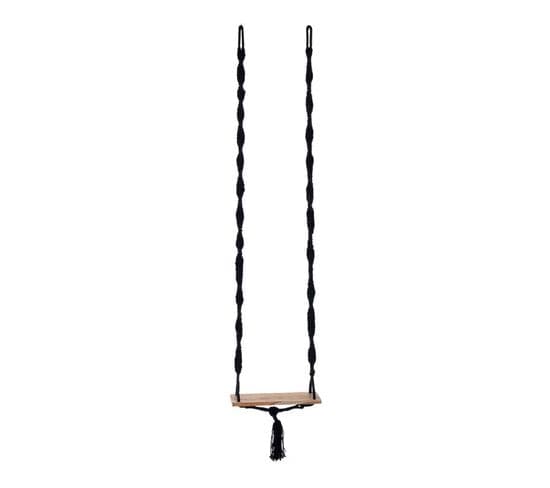 Balançoire Déco En Bois "albasia" 220cm Noir