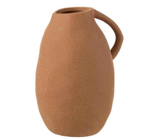 Vase Design En Céramique "cruche" 24cm Marron