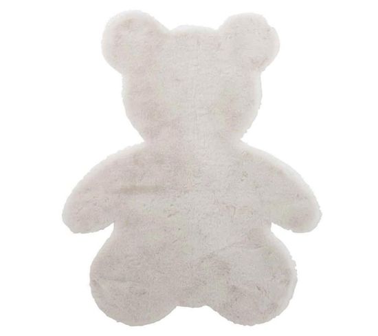 Tapis Déco Enfant "ours" 103cm Blanc