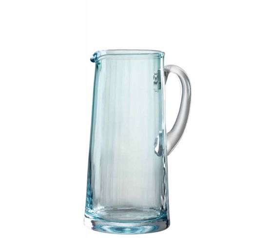 Carafe En Verre Design "lignes" 1,5l Bleu