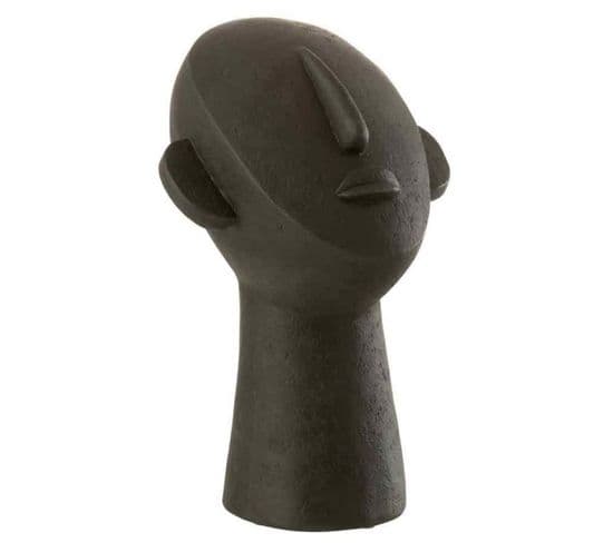 Statuette Déco "personnage Visage" 34cm Noir