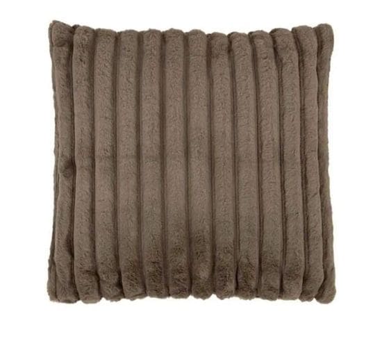 Coussin Déco "corduroy" 45x45cm Taupe