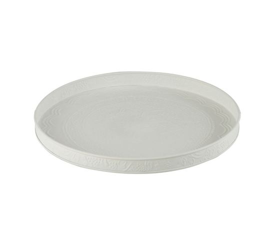 Plateau De Service Déco "sévilla" 35cm Blanc