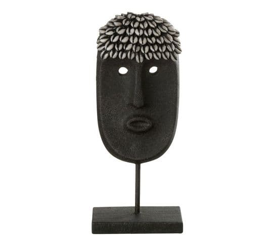 Statue Déco "masque Ethnique" 34cm Noir