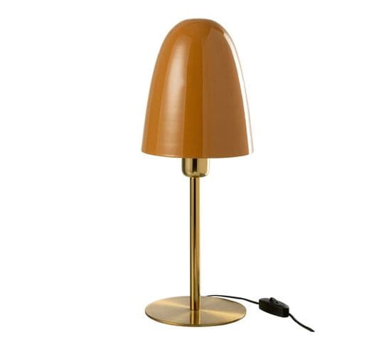 Lampe À Poser En Métal "denny" 46cm Ocre