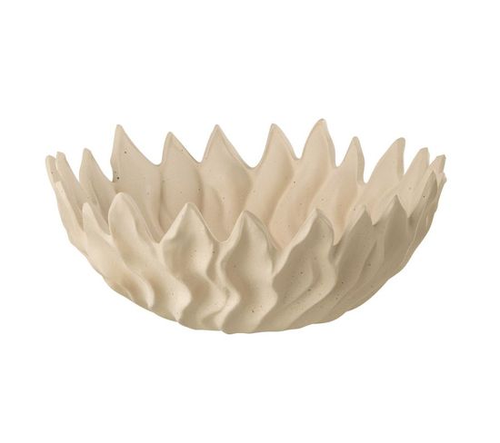 Corbeille à Fruits En Céramique "ivy" 36cm Beige