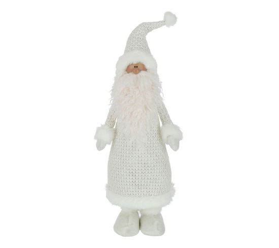 Statue Déco "père Noël" 66cm Blanc