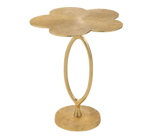 Table D'appoint Design Fleur "tiana" 61cm Or