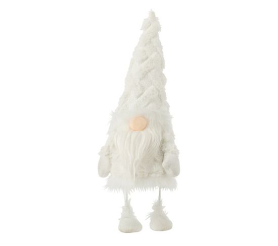 Statuette Déco Lutin "barbe" 38cm Blanc