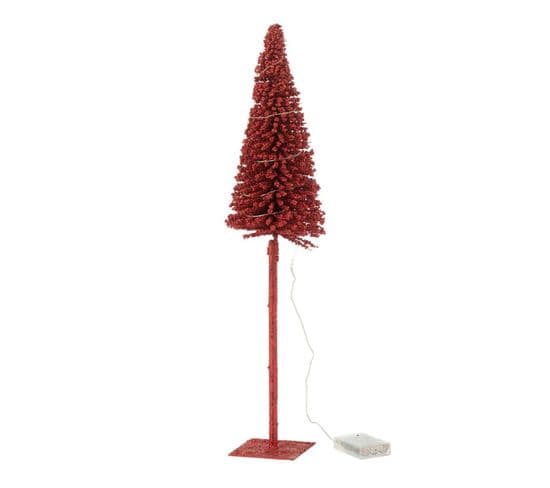 Statuette Déco à LED " Sapin" 58cm Rouge