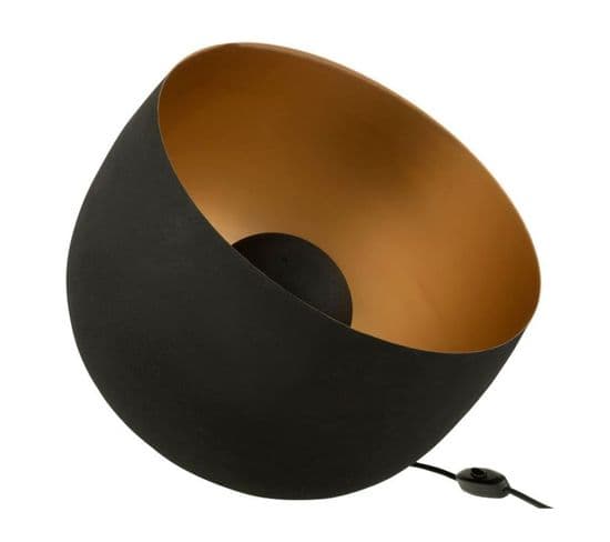 Lampe à Poser En Métal "mila" 43cm Noir