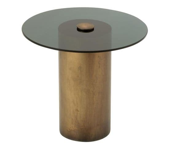 Table D'appoint En Verre "soni" 51cm Bronze