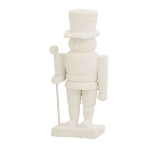 Statuette Déco "casse Noisette Enneigé" 29cm Blanc