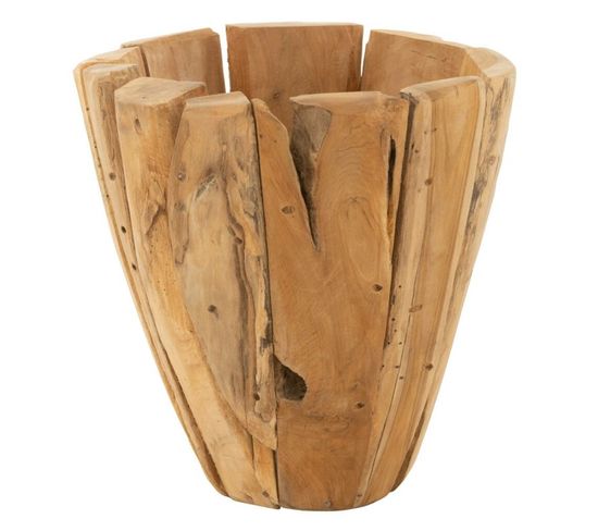 Cache-pot En Bois "jack Teck" 40cm Naturel