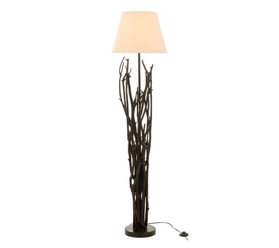 Lampadaire Design En Bois "branches" 170cm Noir