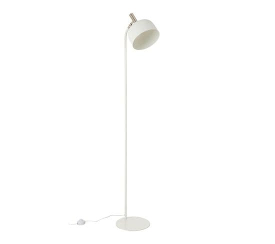 Lampadaire En Métal "tilt" 135cm Blanc