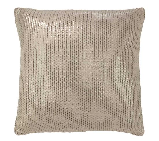 Coussin Déco "métallic" 45x45cm Doré