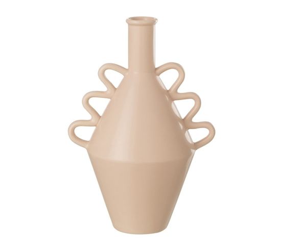 Vase Avec Anse Design Vague "pinky Perfect" 32cm Rose