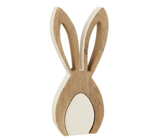 Statuette Déco "oreilles De Lapin" 32cm Naturel