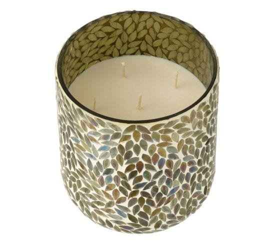 Bougie Parfumée Mosaïque "cyra" 20cm Tea et Herbscire