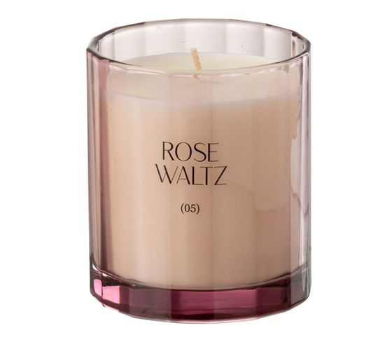 Bougie Parfumée Design "elie" 10cm Rose Waltz