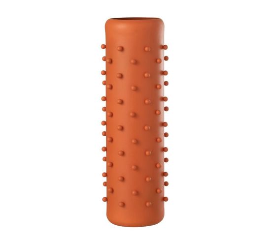 Vase Design En Métal "cactus" 46cm Orange