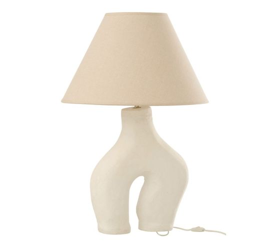 Lampe à Poser Design "bali Bliss" 70cm Blanc