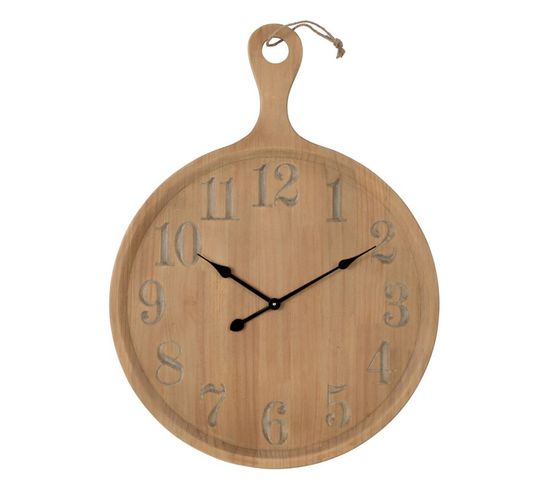 Horloge Murale En Bois "planche" 88cm Naturel