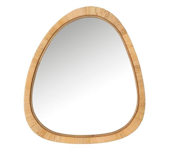 Miroir Mural Design "dusty" 66cm Naturel