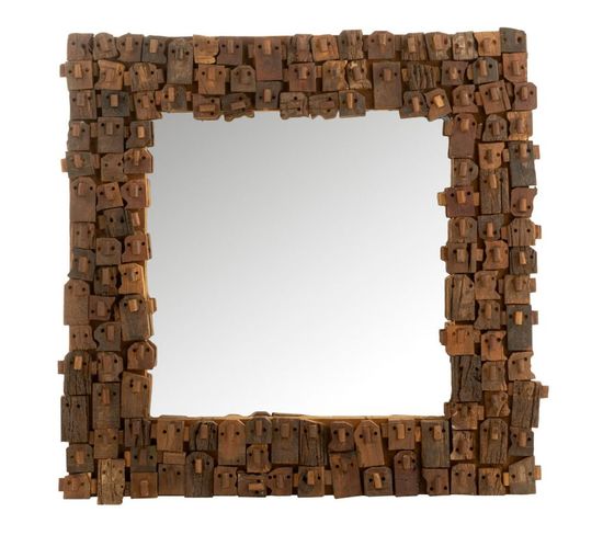 Miroir Mural En Bois "syma" 90cm Marron