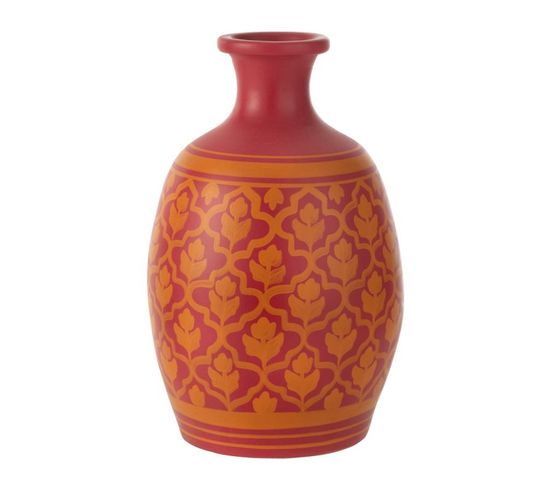 Vase Déco "fleurs" 43cm Orange
