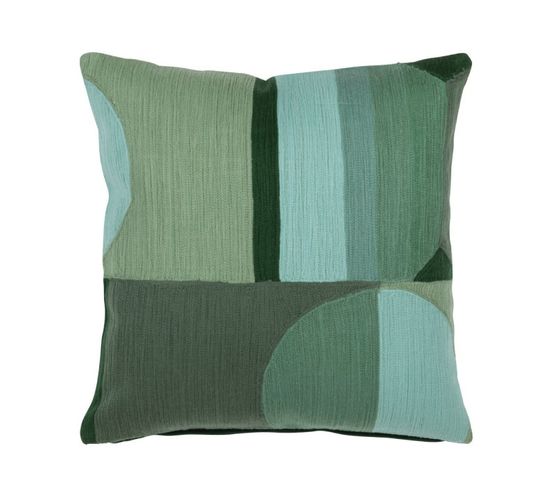 Coussin Design Formes "mediterranean" 45x45cm Vert