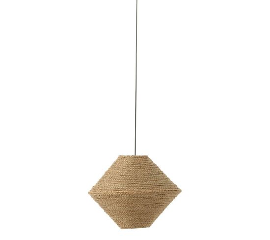 Lampe Suspension En Jonc "soucoupe" 40cm Naturel