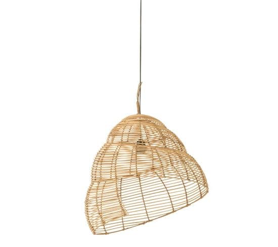 Lampe Suspension Bambou "escargot" 55cm Naturel