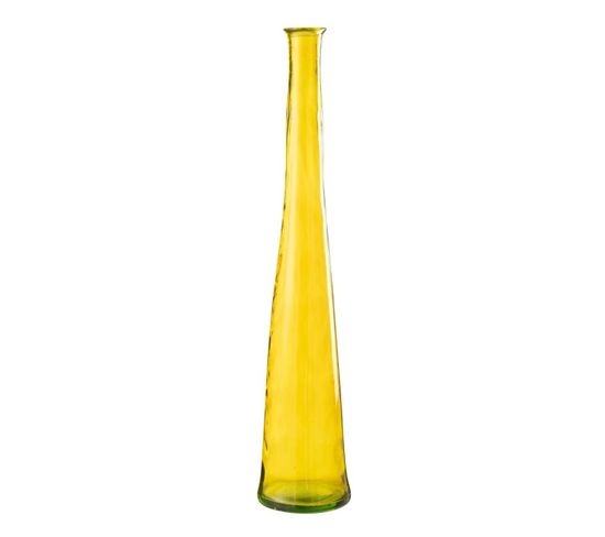 Vase En Verre "noah" 100cm Jaune